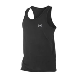 Under Armour Mens Streaker Singlet Black / Grey S