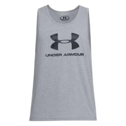 Under Armour Mens Sportstyle Logo Tank -Under Armour Shop Rebel 56651401 03 grey hi res