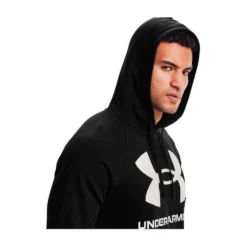 Under Armour Mens Rival Big Logo Hoodie -Under Armour Shop Rebel 60272401 03 black hi res