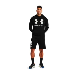 Under Armour Mens Rival Big Logo Hoodie -Under Armour Shop Rebel 60272401 04 black hi res