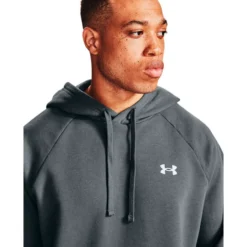 Under Armour Mens Rival Cotton Hoodie Grey S -Under Armour Shop Rebel 60273001 03 grey hi res