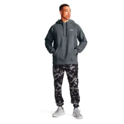 Under Armour Mens Rival Cotton Hoodie Grey S -Under Armour Shop Rebel 60273001 04 grey hi res