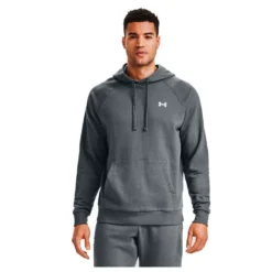 Under Armour Mens Rival Cotton Hoodie Grey S