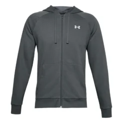 Under Armour Mens Rival Full Zip Cotton Hoodie -Under Armour Shop Rebel 60273201 03 grey hi res