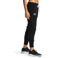 Under Armour Womens UA Rival Fleece Jogger Pant Black XS -Under Armour Shop Rebel 60314301 02 black hi res