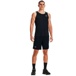 Under Armour Mens Streaker Run Singlet -Under Armour Shop Rebel 60579201 01 black hi res