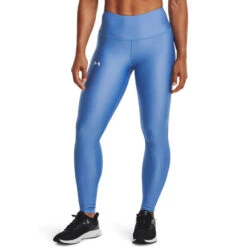 Under Armour Womens HeatGear Wordmark Branded Tights Blue XS