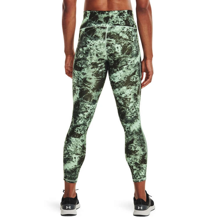 Under Armour Womens HeatGear No-Slip Waistband Ankle Tights Green XS 2 Under Armour Womens HeatGear No-Slip Waistband Ankle Tights Green XS - Image 2