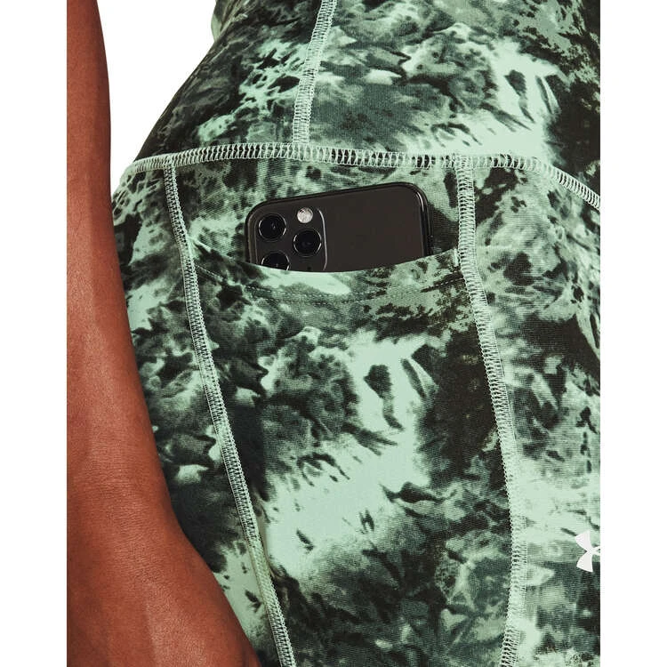 Under Armour Womens HeatGear No-Slip Waistband Ankle Tights Green XS 3 Under Armour Womens HeatGear No-Slip Waistband Ankle Tights Green XS - Image 3