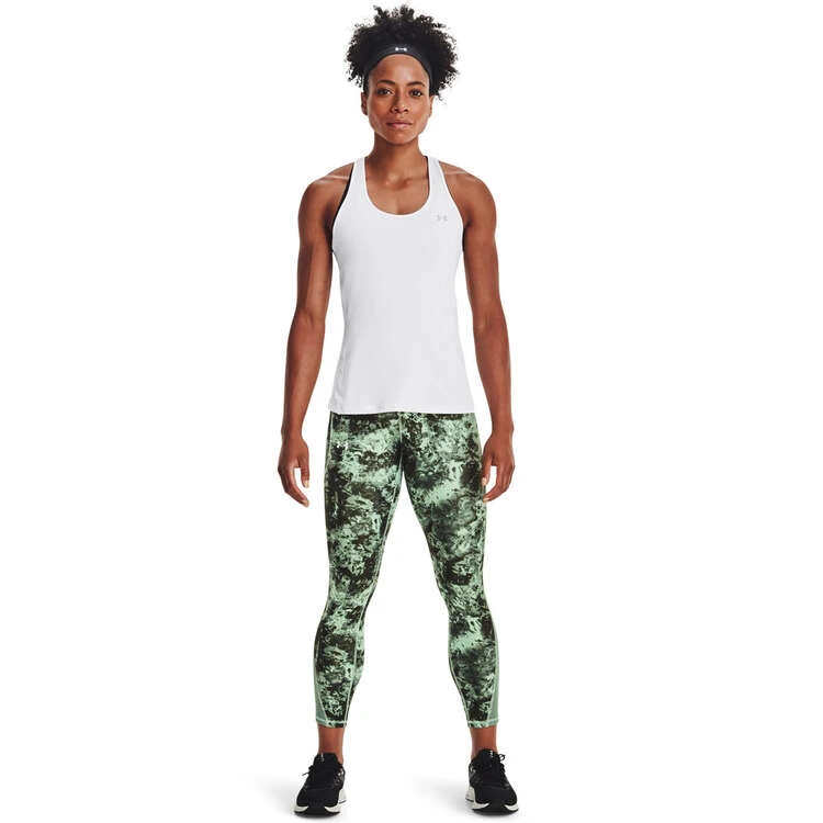Under Armour Womens HeatGear No-Slip Waistband Ankle Tights Green XS 4 Under Armour Womens HeatGear No-Slip Waistband Ankle Tights Green XS - Image 4