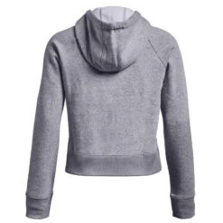 Under Armour Womens UA Rival Fleece Mesh Hoodie Grey L -Under Armour Shop Rebel 61206601 05 grey hi res
