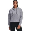 Under Armour Womens UA Rival Fleece Mesh Hoodie Grey L