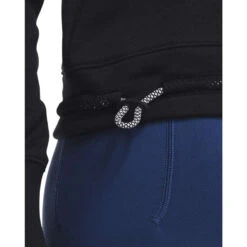 Under Armour Womens UA Rival Fleece Mesh Crew Sweatshirt -Under Armour Shop Rebel 61207001 03 black hi res