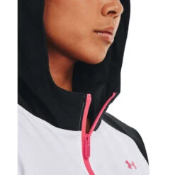 Under Armour Womens Woven Half Zip Hoodie White M -Under Armour Shop Rebel 61207401 01 white hi res