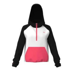 Under Armour Womens Woven Half Zip Hoodie White M -Under Armour Shop Rebel 61207401 02 white hi res