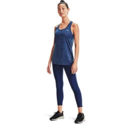 Under Armour Womens Tech Twist Tank Blue XS -Under Armour Shop Rebel 61211501 04 blue hi res
