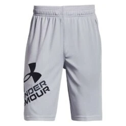 Under Armour Boys Prototype 2 Logo Shorts Grey/Black XS XS