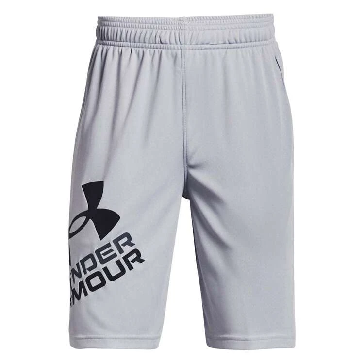 Under Armour Boys Prototype 2 Logo Shorts Grey/Black XS XS 1 Under Armour Boys Prototype 2 Logo Shorts Grey/Black XS XS