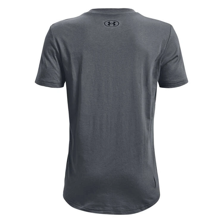 Under Armour Boys Sportstyle Left Chest Tee Grey/Black S 2 Under Armour Boys Sportstyle Left Chest Tee Grey/Black S - Image 2