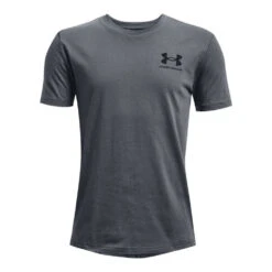 Under Armour Boys Sportstyle Left Chest Tee Grey/Black S