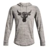 Under Armour Project Rock Mens Terry Hoodie White M