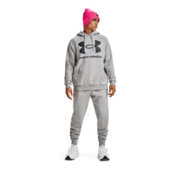 Under Armour Mens Rival Fleece Big Logo Hoodie -Under Armour Shop Rebel 61262901 01 grey hi res