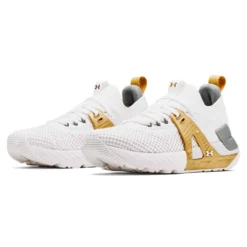 Under Armour Project Rock 4 Womens Training Shoes White/Gold US 6 -Under Armour Shop Rebel 61412401 01 whitegold hi res
