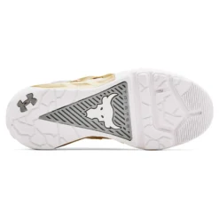 Under Armour Project Rock 4 Womens Training Shoes White/Gold US 6 -Under Armour Shop Rebel 61412401 03 whitegold hi res