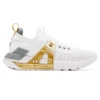 Under Armour Project Rock 4 Womens Training Shoes White/Gold US 6