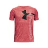 Under Armour Boys Tech Split Logo Hybrid Tee Red/Black S