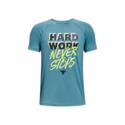 Under Armour Boys Project Rock Tech Hard Work Tee