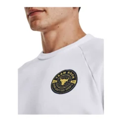 Under Armour Project Rock Earn Greatness Mens Sweatshirt White M -Under Armour Shop Rebel 62328501 01 white hi res