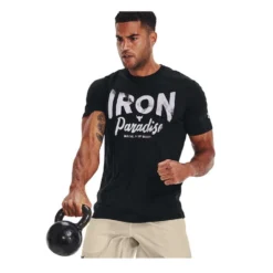 Under Armour Project Rock Mens Iron Paradise Tee -Under Armour Shop Rebel 62329101 02 black hi res