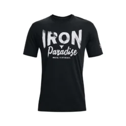 Under Armour Project Rock Mens Iron Paradise Tee -Under Armour Shop Rebel 62329101 04 black hi res