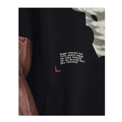 Under Armour Project Rock Mens Short Sleeve Hoodie Black M -Under Armour Shop Rebel 62330101 01 black hi res
