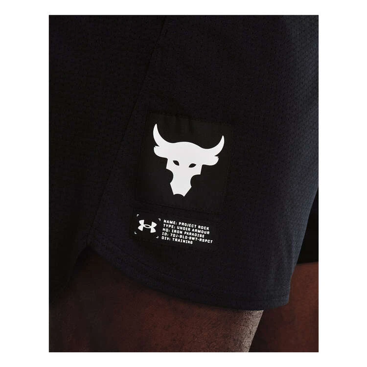 Under Armour Project Rock Mens Mesh Shorts Black S 3 Under Armour Project Rock Mens Mesh Shorts Black S - Image 3