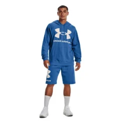 Under Armour Mens Rival Fleece Big Logo Hoodie -Under Armour Shop Rebel 62333201 02 blue hi res