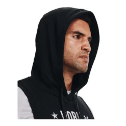 Under Armour Mens UA Rival Fleece WTW Sleeveless Hoodie -Under Armour Shop Rebel 62333501 01 black hi res