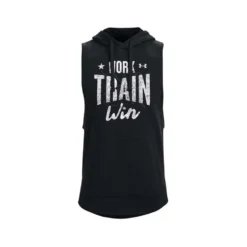 Under Armour Mens UA Rival Fleece WTW Sleeveless Hoodie -Under Armour Shop Rebel 62333501 05 black hi res