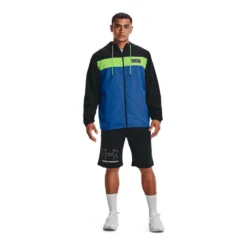 Under Armour Mens UA Sportstyle Chroma Windbreaker Jacket -Under Armour Shop Rebel 62335701 02 black hi res