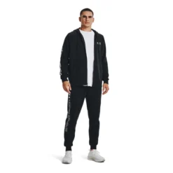 Under Armour Mens UA Rival Fleece Chroma Full-Zip Hoodie -Under Armour Shop Rebel 62335901 02 black hi res