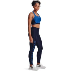 Under Armour Womens HeatGear Armour Branded Tights Blue XS -Under Armour Shop Rebel 62380701 01 blue hi res