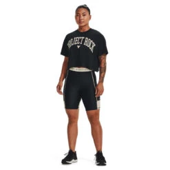 Under Armour Project Rock Womens Bike Shorts -Under Armour Shop Rebel 63249001 01 black hi res
