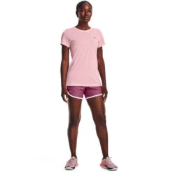 Under Armour Womens UA Play Up 5 Inch Shorts -Under Armour Shop Rebel 63255201 01 pink hi res