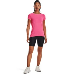 Under Armour Womens HeatGear Armour Tee -Under Armour Shop Rebel 63255701 01 pink hi res