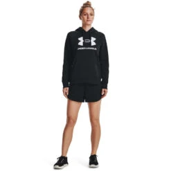 Under Armour Womens UA Rival Fleece Shorts -Under Armour Shop Rebel 63256301 01 black hi res