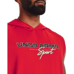 Under Armour Mens Rival Fleece Sport Sleeveless Hoodie 6 Under Armour Mens Rival Fleece Sport Sleeveless Hoodie -Under Armour Shop Rebel 63321301 01 red hi res