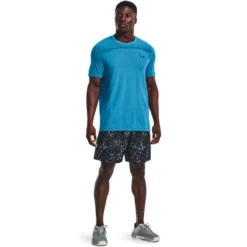 Under Armour Mens Seamless Tee Blue S -Under Armour Shop Rebel 63322701 01 blue hi res