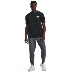 Under Armour Mens UA ABC Camo Fill Big Logo Tee -Under Armour Shop Rebel 63328101 02 black hi res