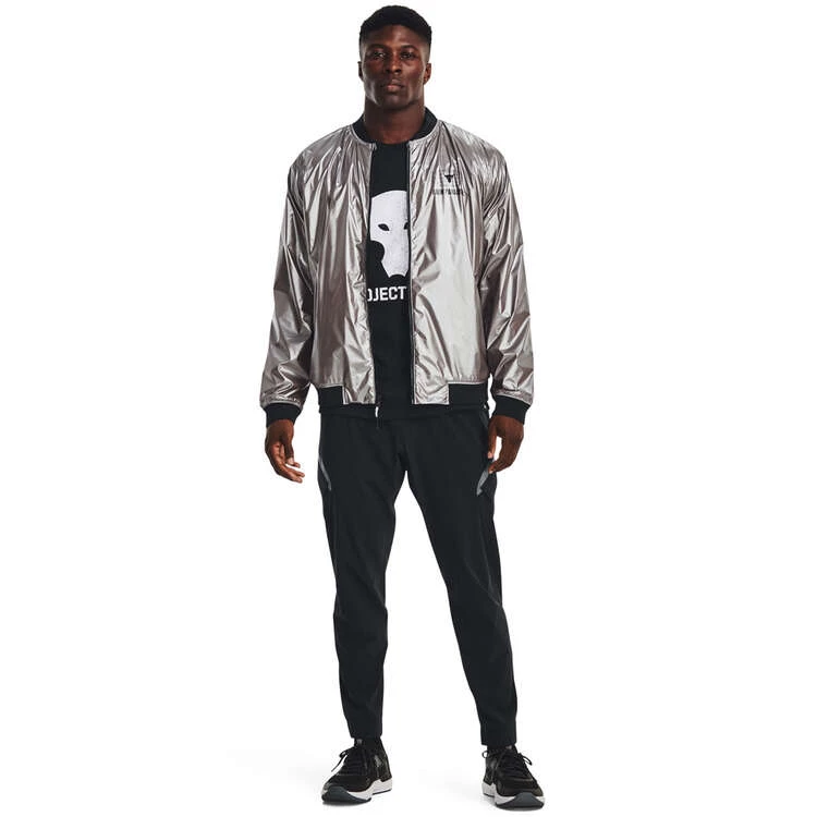 Under Armour Project Rock Mens Disrupt Bomber Jacket 4 Under Armour Project Rock Mens Disrupt Bomber Jacket - Image 4